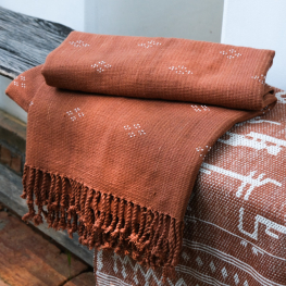 Laotian katu handwoven cotton tablecloth