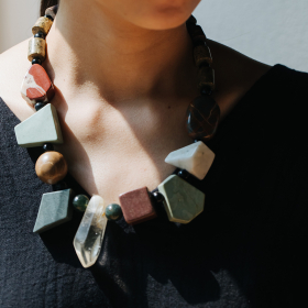Natural Amazonite & Jasper Beads Necklace