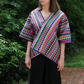 Lahu applique hand stitched blouse 1426421211109