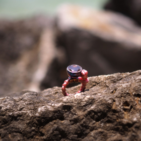 Ring, cognac quartz