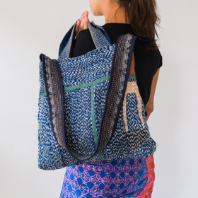 Hand stitched BORO bag R - 2
